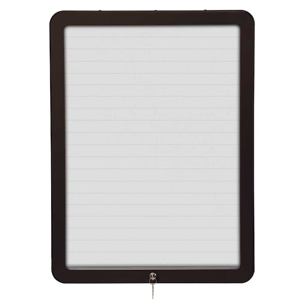 Sliding Door Wood Corkboard, 48"x36", Waln, UV9003OCS-WALNUT-MEDGRY